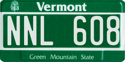 VT license plate NNL608