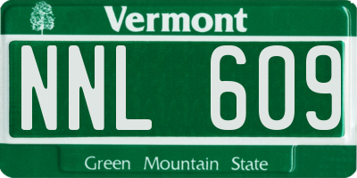 VT license plate NNL609