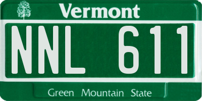 VT license plate NNL611