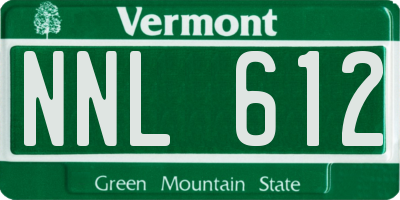 VT license plate NNL612