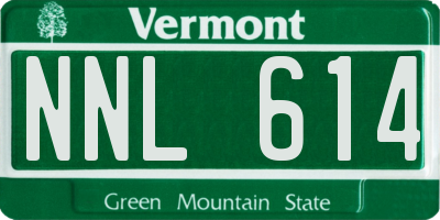 VT license plate NNL614