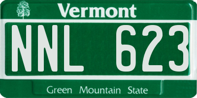 VT license plate NNL623