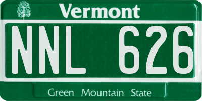VT license plate NNL626