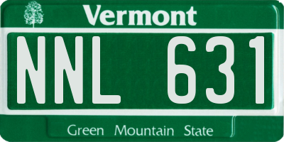 VT license plate NNL631