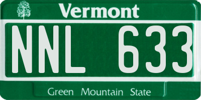 VT license plate NNL633