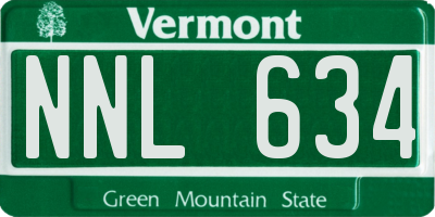 VT license plate NNL634
