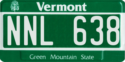 VT license plate NNL638
