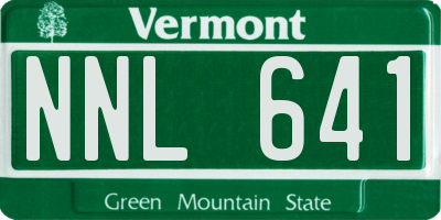 VT license plate NNL641
