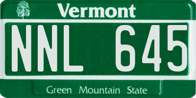 VT license plate NNL645