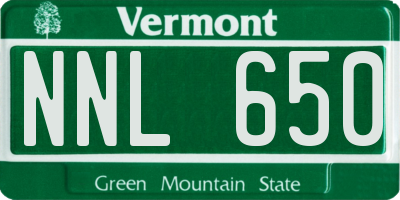 VT license plate NNL650