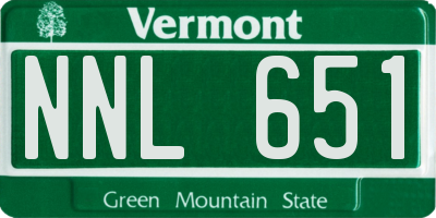 VT license plate NNL651