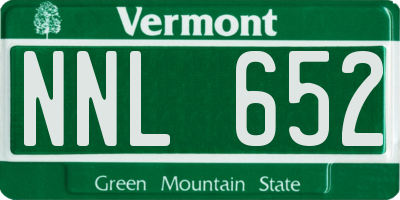 VT license plate NNL652