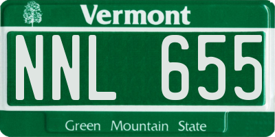 VT license plate NNL655