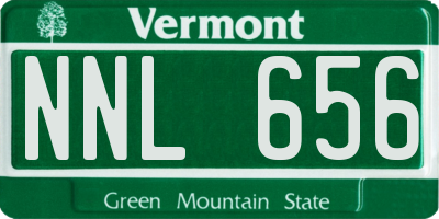 VT license plate NNL656