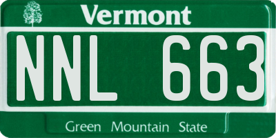 VT license plate NNL663