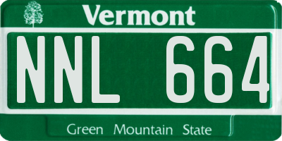 VT license plate NNL664