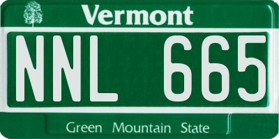 VT license plate NNL665