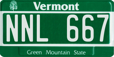 VT license plate NNL667