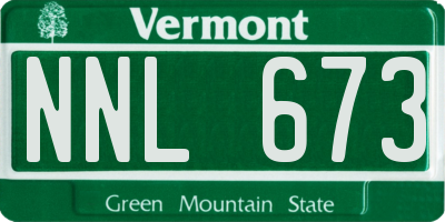 VT license plate NNL673