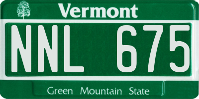 VT license plate NNL675