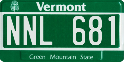 VT license plate NNL681