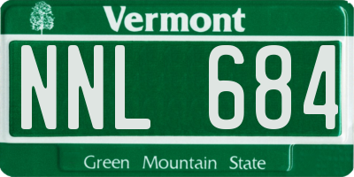 VT license plate NNL684