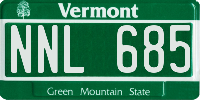 VT license plate NNL685