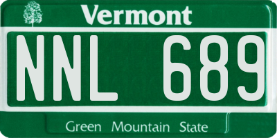VT license plate NNL689