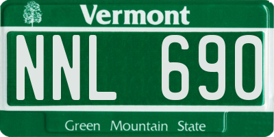 VT license plate NNL690