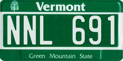 VT license plate NNL691