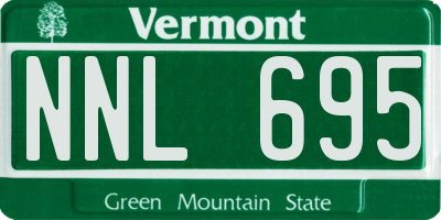 VT license plate NNL695