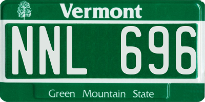 VT license plate NNL696