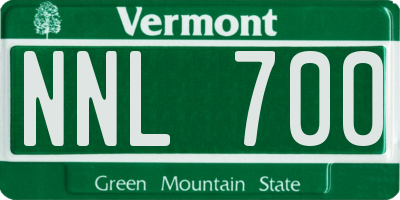 VT license plate NNL700