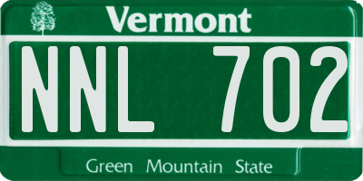 VT license plate NNL702
