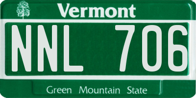 VT license plate NNL706