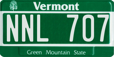 VT license plate NNL707