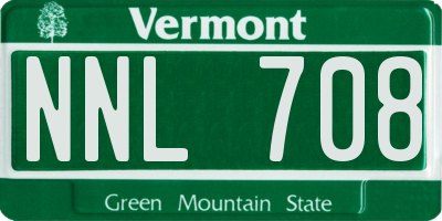 VT license plate NNL708