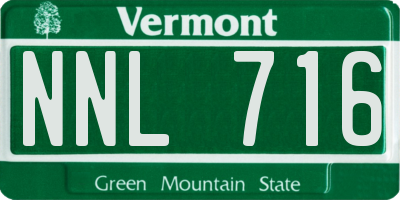 VT license plate NNL716