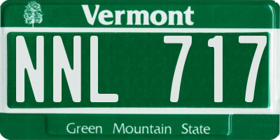 VT license plate NNL717