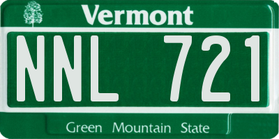 VT license plate NNL721