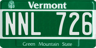 VT license plate NNL726