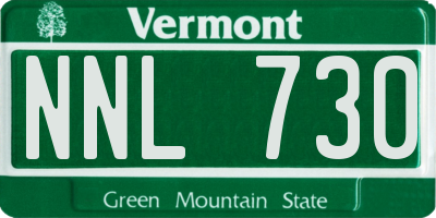 VT license plate NNL730