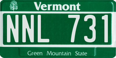 VT license plate NNL731