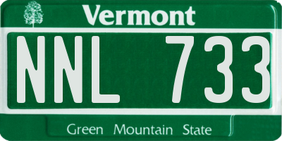 VT license plate NNL733
