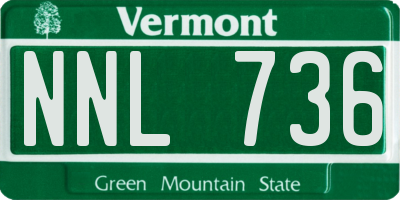 VT license plate NNL736