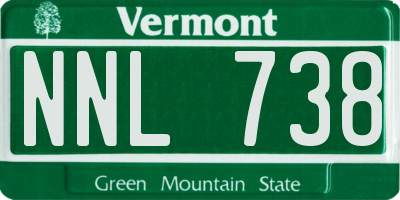 VT license plate NNL738