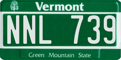 VT license plate NNL739