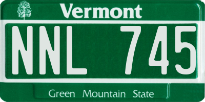 VT license plate NNL745