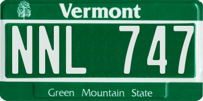 VT license plate NNL747