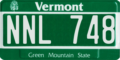 VT license plate NNL748